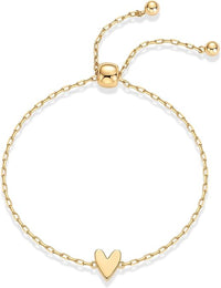14K Gold Plated Matching Heart Bracelet