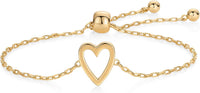 14K Gold Plated Matching Heart Bracelet