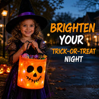 WickedWitches - Halloween LED Pumpkin Candy Bucket