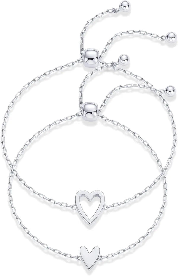 14K Gold Plated Matching Heart Bracelet